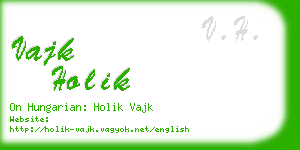 vajk holik business card